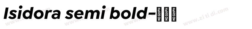 Isidora semi bold字体转换